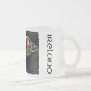 Tasse, keltischer Knoten, Irland, bunt Mattglastasse