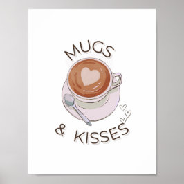 Tasse & Kisses Minimalistische Wine Bar Poster