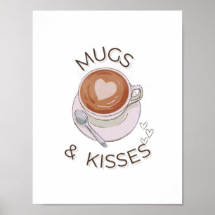 Tasse & Kisses Minimalistische Wine Bar Poster