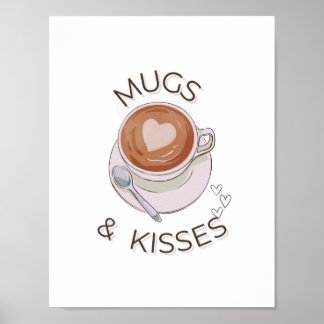 Tasse & Kisses Minimalistische Wine Bar Poster
