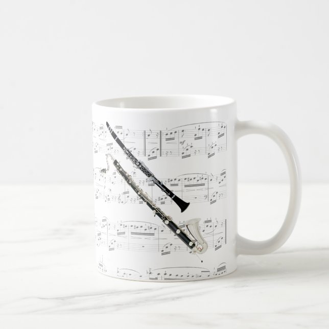 Tasse - Klarinetten mit Notenschrift (Rechts)