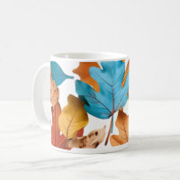 Tasse & Kleinkinder mit Ahornblättern