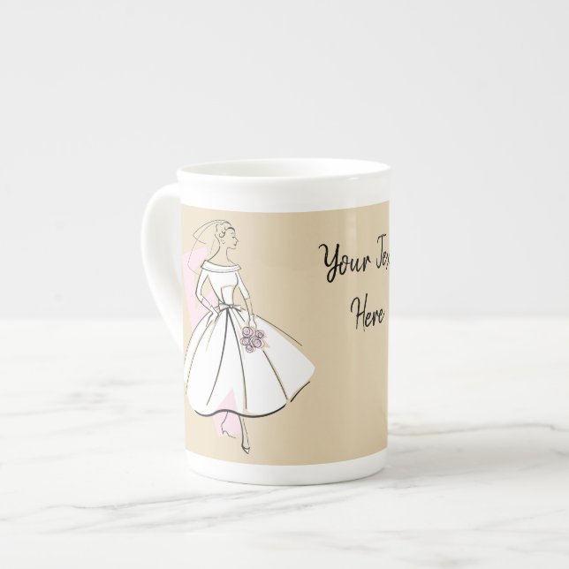 Tasse-Knochen-China der Modebrille Prozellantasse (Vorderseite Links)
