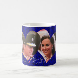 Tasse königlicher Wedding William- und Kateherzen