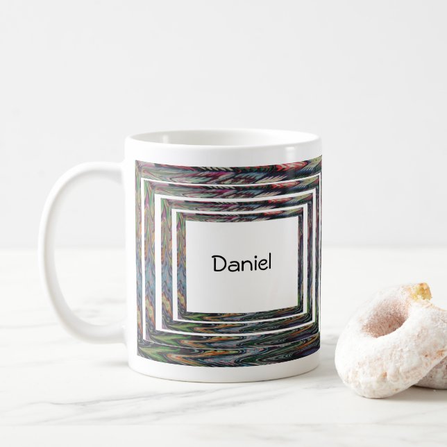 Tasse - Konzentrierte Rahmen mit Namen (Mit Donut)