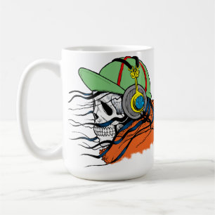 Tasse, Kopfhörer, Hoodie, Weishaare, Hut Tasse