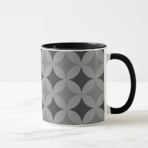 Tasse - Kreise und Diamanten in Schwarz