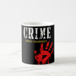 Tasse krimineller Fingerabdrücke