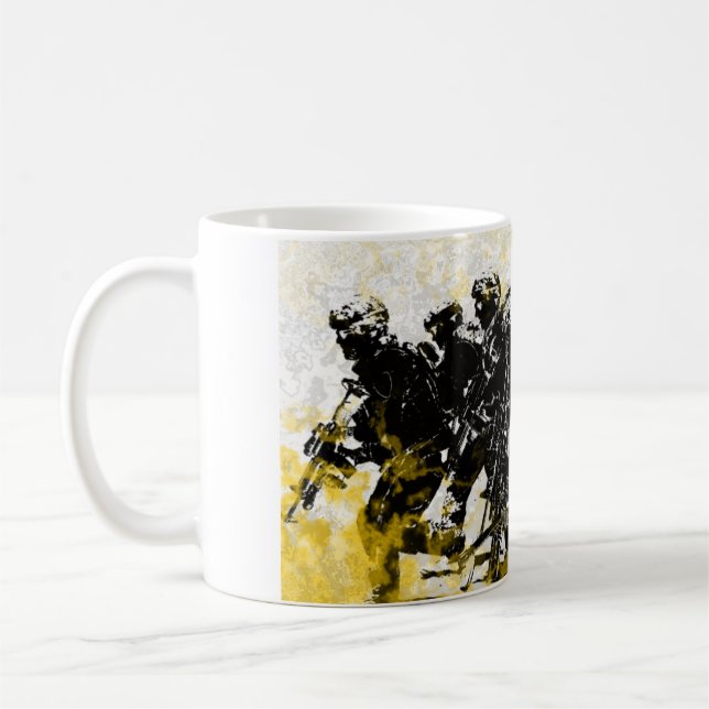 Tasse, Kunstarbeit der Schale AOM US Marinecorp Tasse (Links)