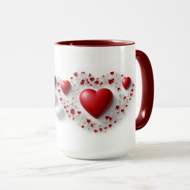 Tasse künstlerisches Herz (VorderseiteRechts)