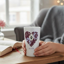 Tasse Latte Edition My Love – Violetter Herz