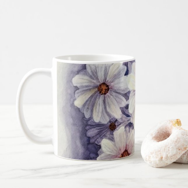 Tasse Lavender African Daisies (Mit Donut)