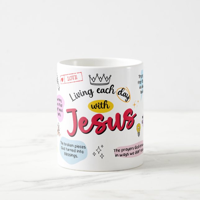 Tasse 'Lebe jeden Tag mit Jesus' (Mittel)