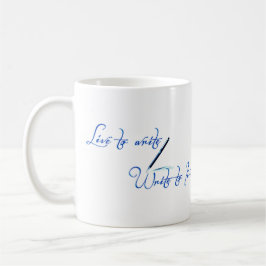 Tasse 'Lebe um zu schreiben'