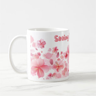 Tasse 'Leben in Rosa sehen', Positive Zitat Kaffee