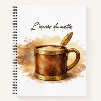 Tasse l'encre du matin notizbuch