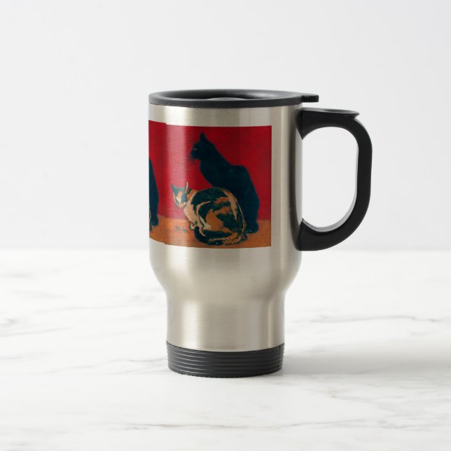 Tasse: Les Chats von Theophile Steinlen Reisebecher (Rechts)