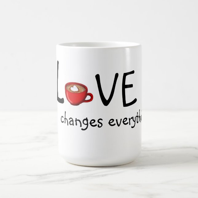Tasse/Liebe ändert alles Kaffeetasse (Mittel)