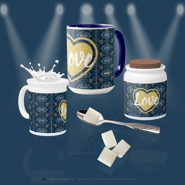 Tasse - LIEBE der Dichterin Adiela Akoo (Love Mug, Milk Pitcher & Sugar Jar designed by Poet Adiela Akoo. Shop all my gift combos of LOVE now)