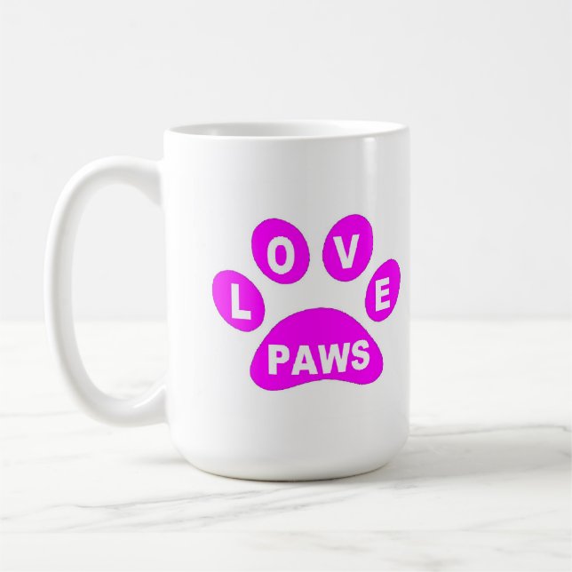Tasse Liebe Paws Pink (Links)