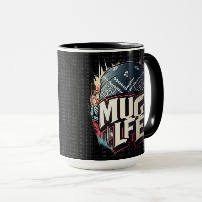 Tasse Life: Urban Graffiti Style (VorderseiteRechts)