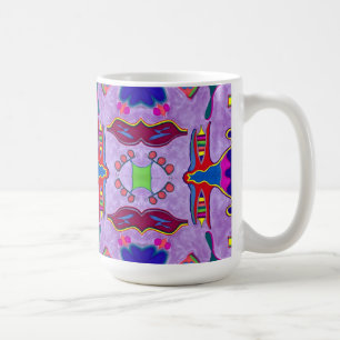 Tasse lila Drache