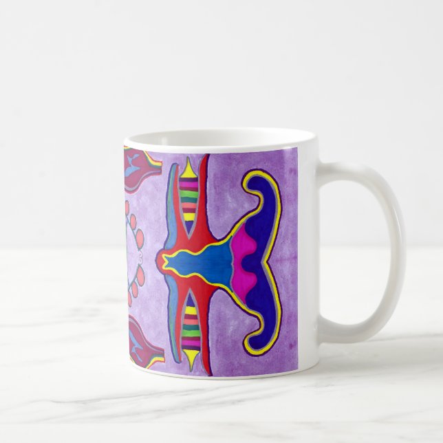 Tasse lila Drache (Rechts)