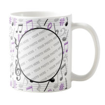 Tasse lila Music Pattern Foto
