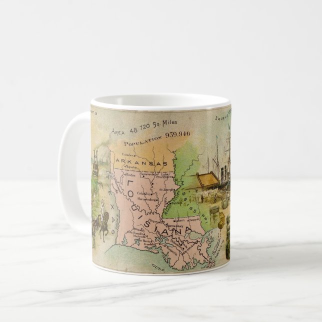Tasse Louisiana aus dem 19. Jahrhundert (Vorderseite Links)