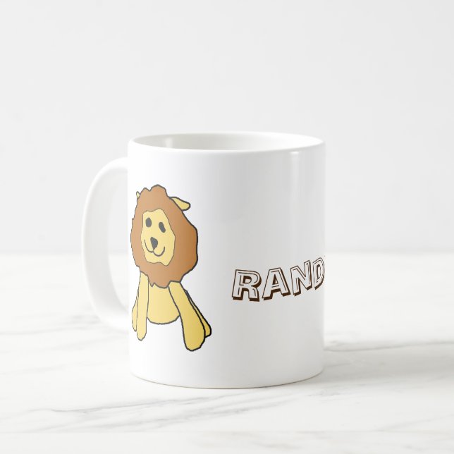 Tasse - Löwenzeichen mit Name (Vorderseite Links)