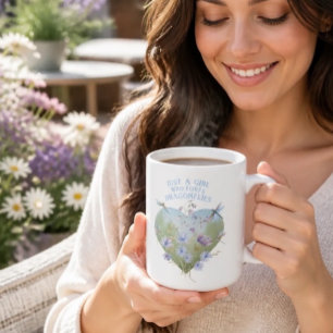 Tasse "Mädchen, das Libellen liebt"