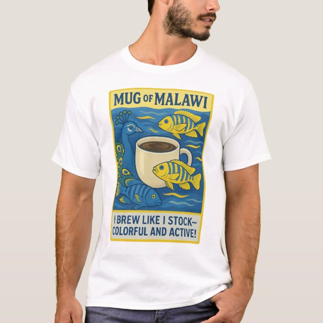 Tasse Malawi - Pfau & Mbuna Fischkaffee-Mischung T-Shirt (Vorderseite)