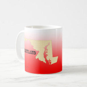Tasse - Maryland Staat Karte mit Stadt