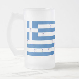 Tasse Mattiert: GRIECHISCHE FLAG MIT EVZONS TANZEN