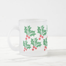 Tasse: mattierte Tasse aus Weihnachtsglas