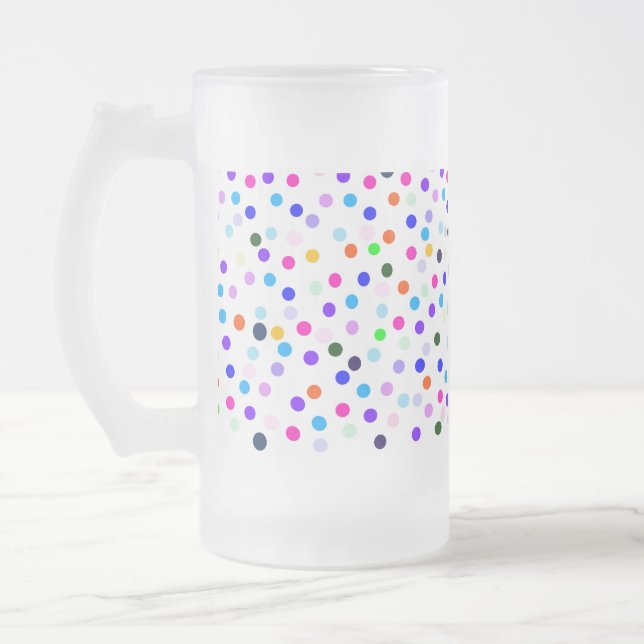 Tasse mehrfarbiger Punkte (Links)
