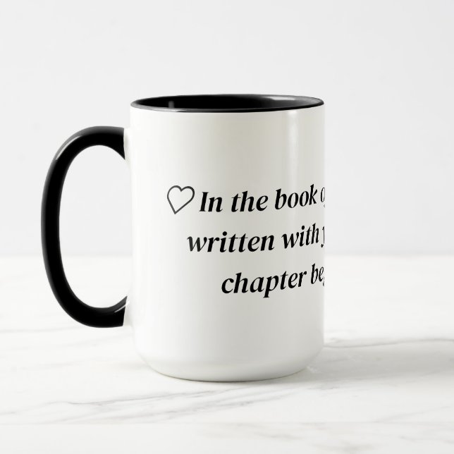 Tasse Meine Liebe Geschichte beginnt mit Ihnen . (Links)