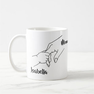 Tasse Minimalistischer Name für Mutter und Kind