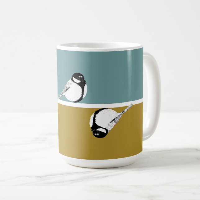 Tasse Minimalistischer Vogeldesign (VorderseiteRechts)