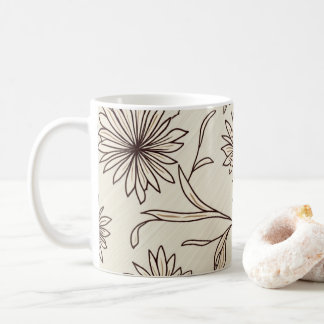 Tasse mit abstraktem Blumenmuster
