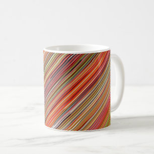 Tasse mit abstraktem Entwurf: parallele bunte