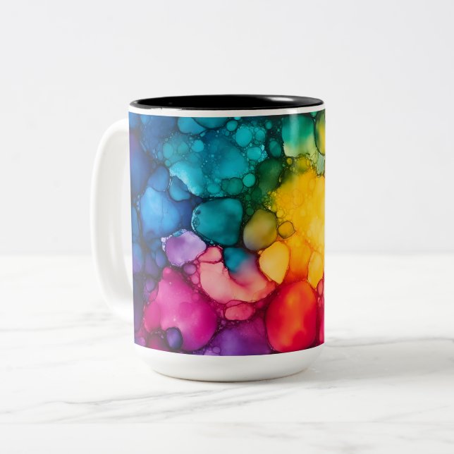 Tasse mit Alkohol-Tinte-Design in zwei Farben, 0,4 (Vorderseite Links)
