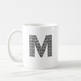Tasse mit Anfangsbuchstabe M – Minimalistischer mo
