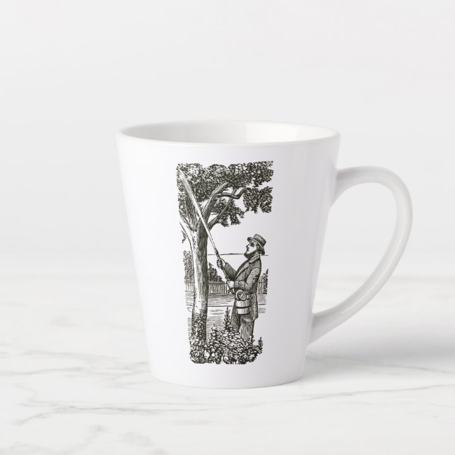 Tasse mit antiker Darstellung eines Gärtners (Rechts)