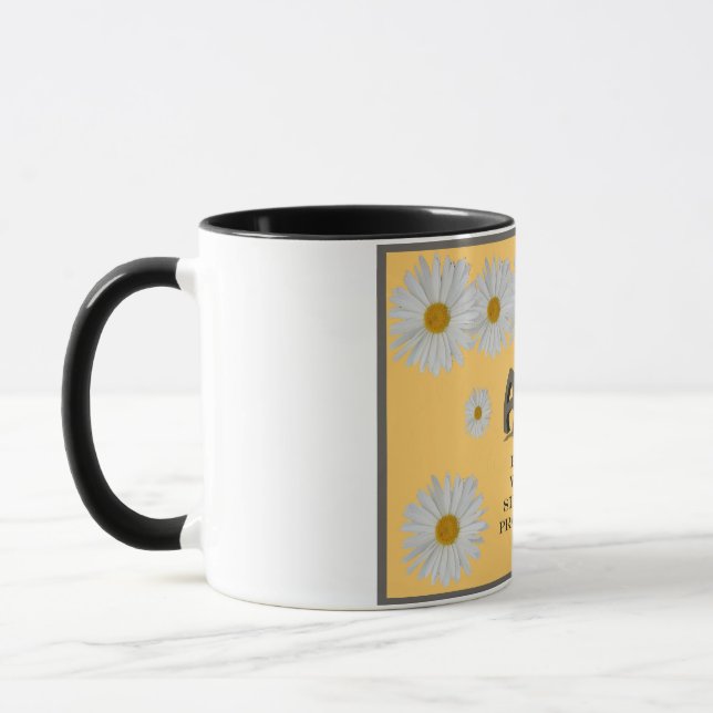 Tasse mit April-Geburts-Monats-Blume das (Links)