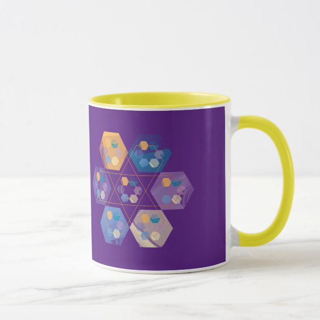 Tasse mit atemberaubendem Hexagonaldesign (Rechts)