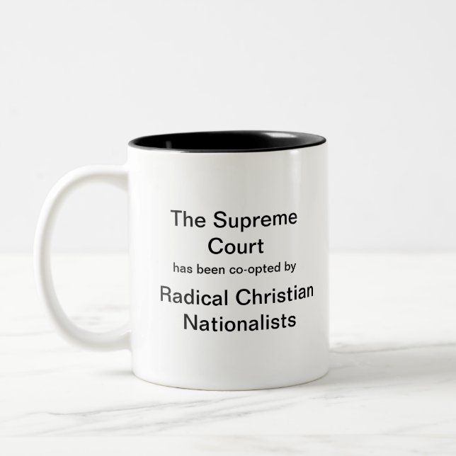 Tasse mit Atheist/agnostischer Aussage (Links)