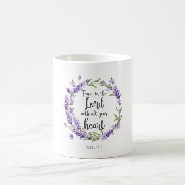 Tasse mit Bibel Verse Vertrauen in den Herrn (Mittel)