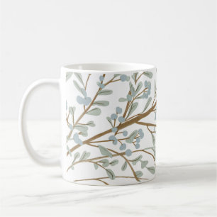 Tasse mit Blätter und Baumzweigen