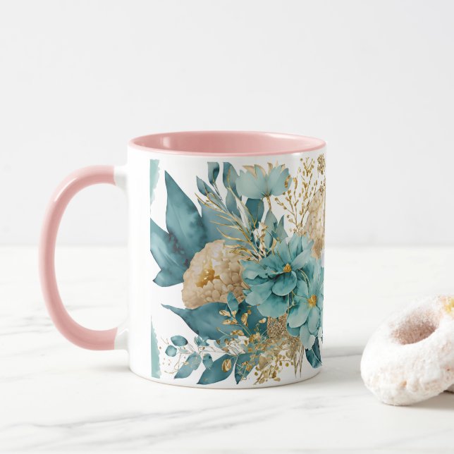 Tasse mit Blume (Mit Donut)